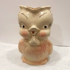 Vintage Pink Shawnee Owl Pitcher